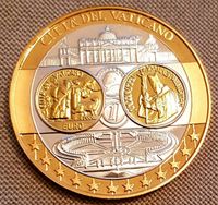 Citta Del Vaticano/ Europa Silbermedaille mit Goldaplikation PP Hessen - Michelstadt Vorschau