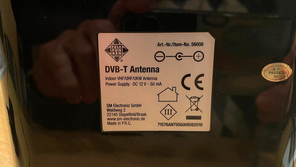 DVB-T Zimmerantenne mit integriertem Verstärker. in Großhansdorf