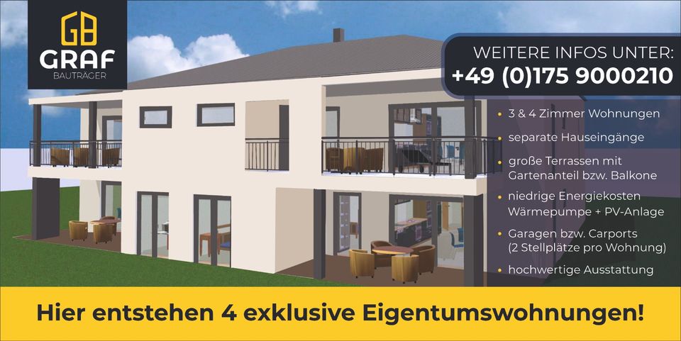 Alternative zum Einfamilienhaus - Exklusive Eigentumswohnung - Schlüsselfertig! Inklusive Zahlung Ihrer selbst geplanten Küche! in Regensburg