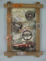 GULF - Wandschild Bild -Grand Prix 1967- H.59x40cm Muscle Car Krummhörn - Greetsiel Vorschau