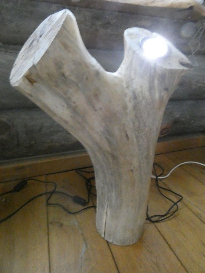 baumstamm lampe stehlampe hangelampe led leuchte gu10 holzbrett in Heinsberg