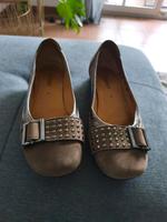 Wildleder-Ballerina, Gabor, Gr. 41, braun mit Silber Bayern - Velden Vorschau