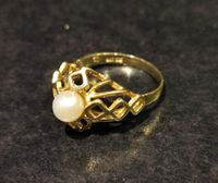 Ring mit Perle, 585 Gold Sachsen - Borna Vorschau