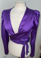 Bluse lila violett Satin neu S 36 Wickelbluse Bayern - Garmisch-Partenkirchen Vorschau