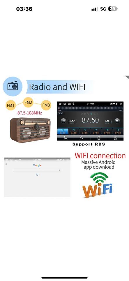 Android 12 DOPPELDIN Autoradio 2GB RAM 32GB ROM in Frankenthal (Pfalz)