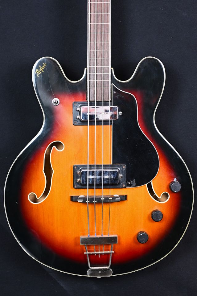 Höfner 500/4 Bass Semi Hollow von 1969 in Sunburst mit Case in Hamburg