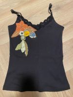 Vero Moda Top Tanktop schwarz Blumen Blätter Pailletten Spitze 38 Brandenburg - Panketal Vorschau