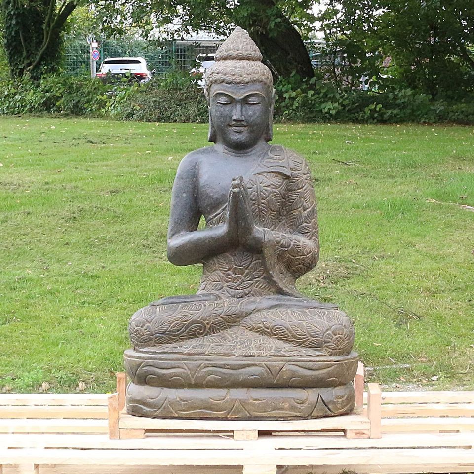 Buddha Gartenfigur Steinfigur Greenstone antik greetings 80 cm in Bochum