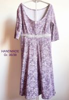 **HANDMADE** Kleid Gr. 36/38 Sweat flieder Weiß Spitze top Mecklenburg-Vorpommern - Klütz Vorschau