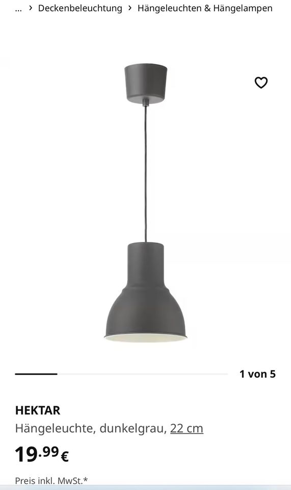 Ikea Hektar Lampen in Plauen