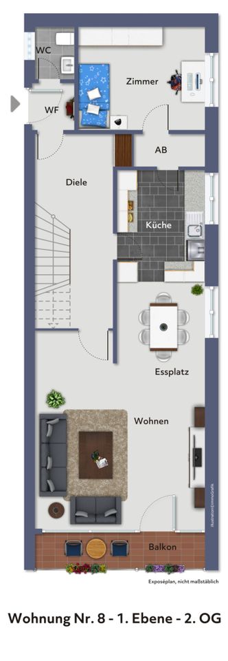 *mit Emsblick: wunderbare  Maisonette-Eigentumswohnung* in zentraler Innenstadtlage, Rheine l.d. Ems in Rheine