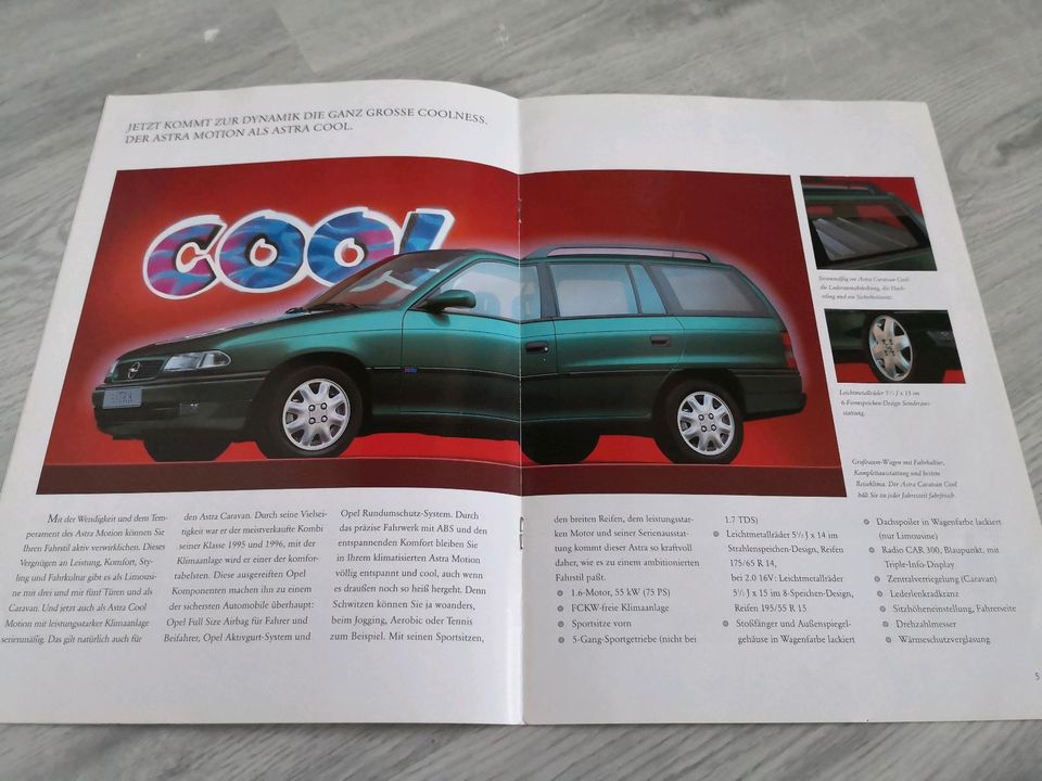 Opel Astra F ( A ) Cool Prospekt Katalog CC Caravan 1,6 2,0 16V in Euskirchen