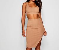 Boohoo Zweiteiler beige/braun Top+ Rock Gr. 40 Düsseldorf - Unterrath Vorschau