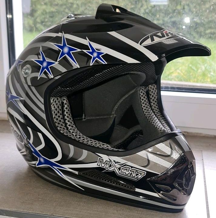 Enduro Cross Helm Nitro MX 417  mit Scott Brille und Beutel L/XL in Bielefeld