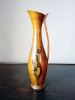 Vintage Folklore Holz Vase handgemalt Pfau mid century 60 Romania Berlin - Charlottenburg Vorschau