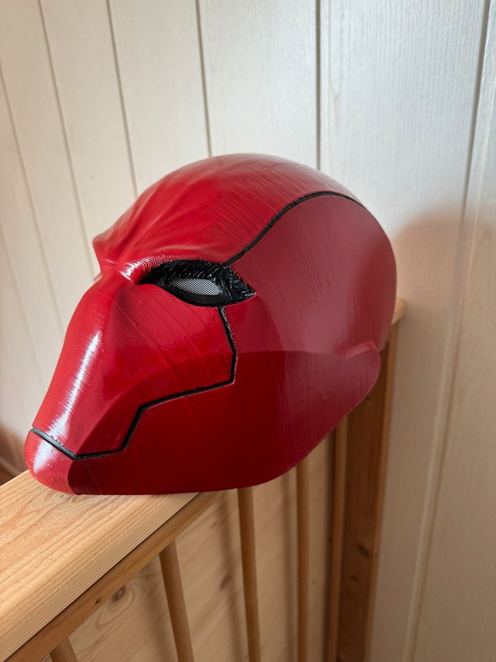 Red Hood Rebirth Helm Cosplay Halloween Batman DC Comics LED Auge in Fürth