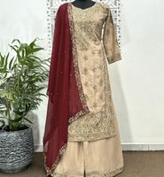 Suit in beige und rot indien Anarkali Niedersachsen - Munster Vorschau