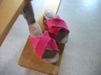 Damen Pantolette  Sandalette Gr.40 pink Leinen NEU Baden-Württemberg - Wald Vorschau