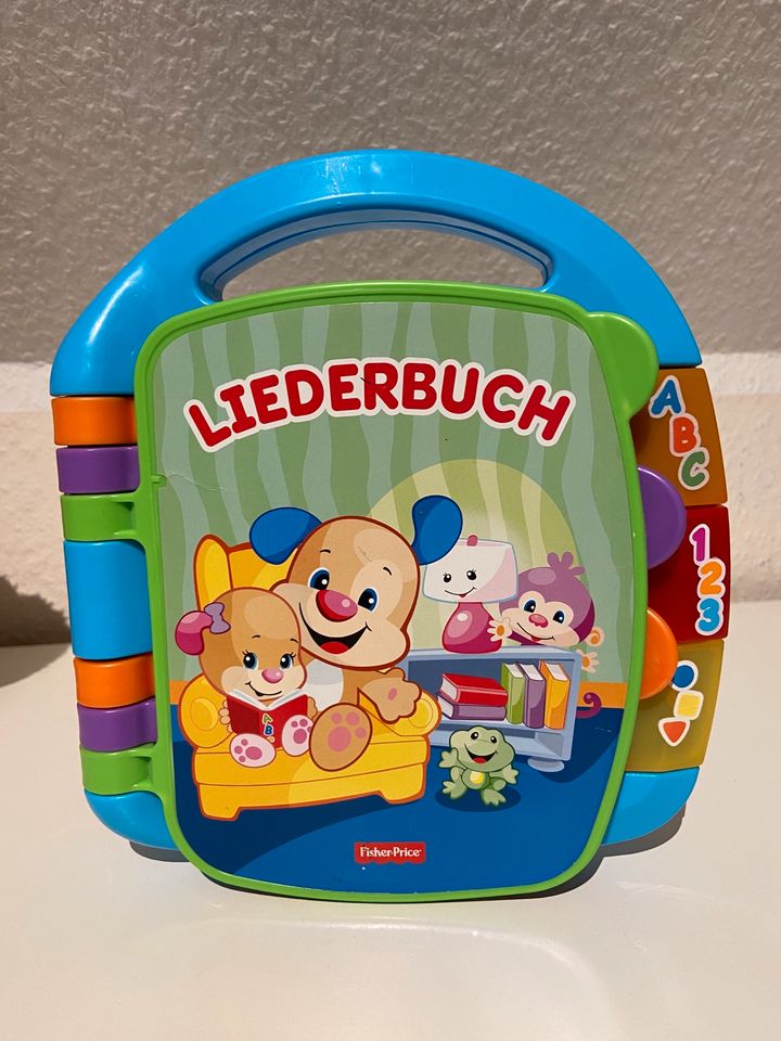 Fischer Price Hund Teddy Buch Musik Lernen Kind Baby Spiel Sprach in Wetzlar