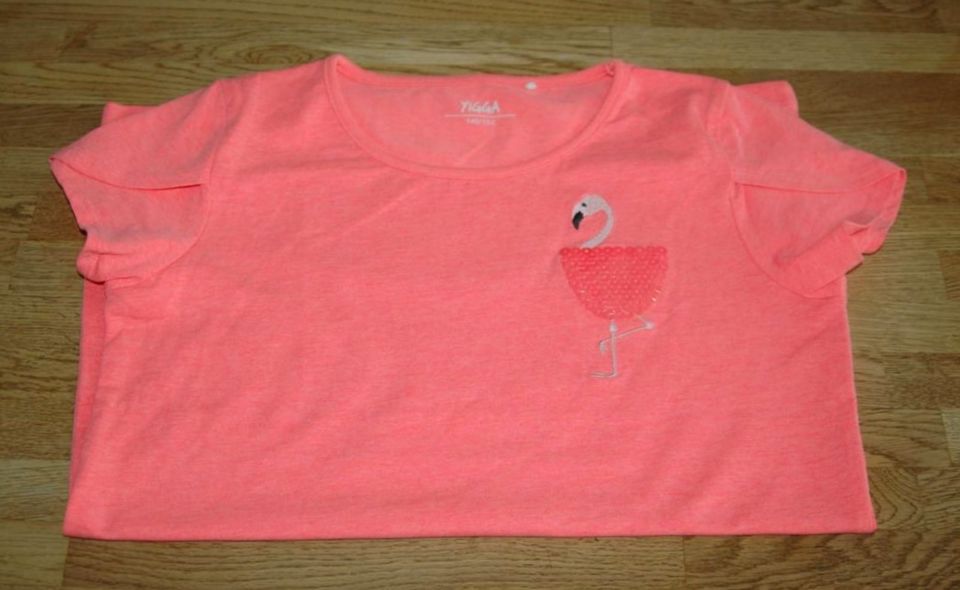 T-Shirt "Flamingo" pink Gr.146/152 neuwertig in Senden
