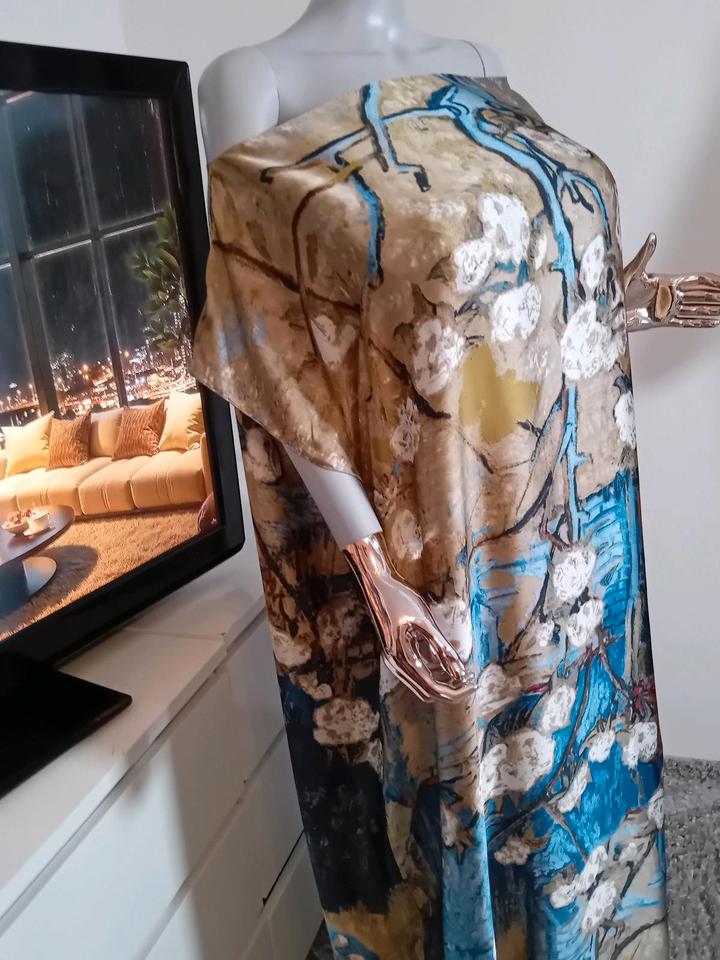 kaftan Maxikleid Seide Übergröße sommerkleid 50 52 54 56 in Germersheim