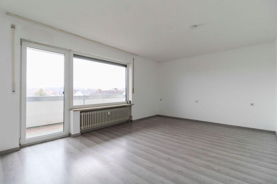 Sofort verfügbar: Großzügige 2-Zimmer-Wohnung mit 2 Balkonen und TG-Stellplatz in Kempten