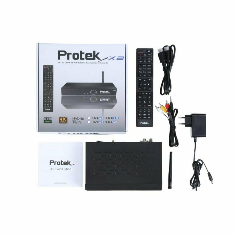 Protek X2 TWIN SAT 4K UHD H.265 2160p E2 Linux HDTV in Werlte 