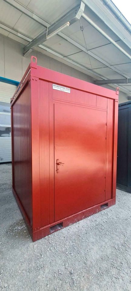 ✔️ SONDERANGEBOT - NEUWARE - 2 Jahre Garantie ✔️ Behindertengerechter Sanitärcontainer - Container inkl. WC Dusche Waschbecken Boiler - Farbe: Schweden Rot - Maße: 2 x 2 x 2,7 Meter (LxBxH) - Isoliert in Brunnen