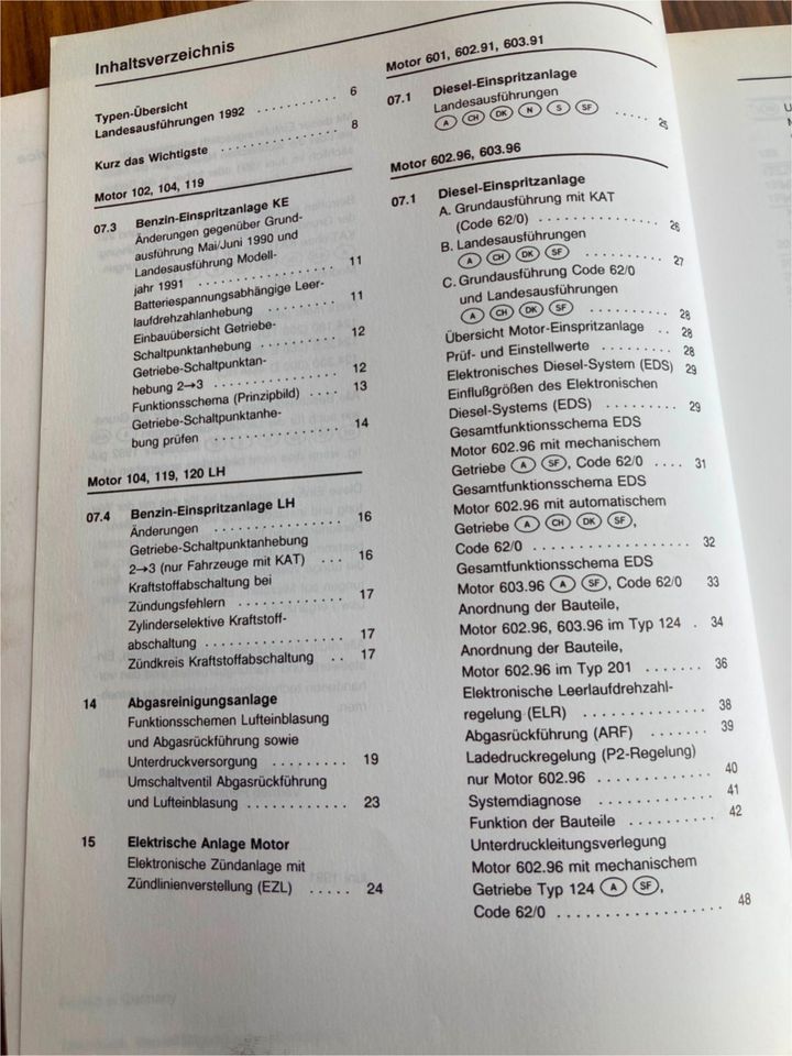 Werkstattinfo Buch Mercedes Neuerungen Personenwagen 1991 1992 in Euskirchen