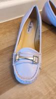 Slipper Gr.36 innen Leder Bootsschuh Mokassin Flieder Loafer Friedrichshain-Kreuzberg - Friedrichshain Vorschau