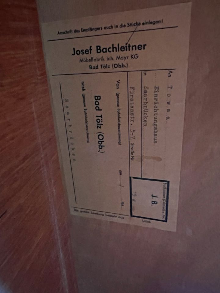 L-förmiger Schreibtisch Teak, Josef Bachleitner, Vintage in Köln