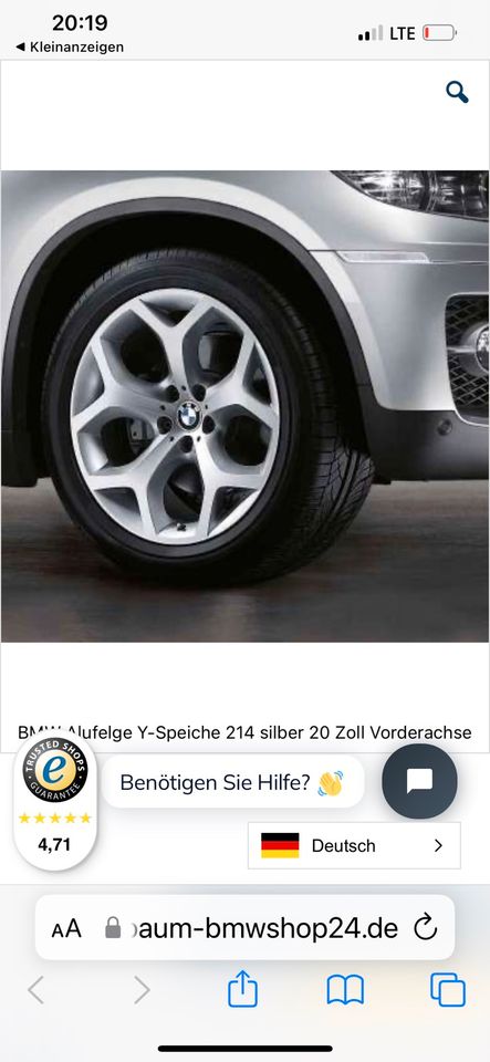 BMW - Y Felgen 20 Zoll 4 Stück mit Reifen in Köln - Ehrenfeld | Reifen &  Felgen | eBay Kleinanzeigen ist jetzt Kleinanzeigen