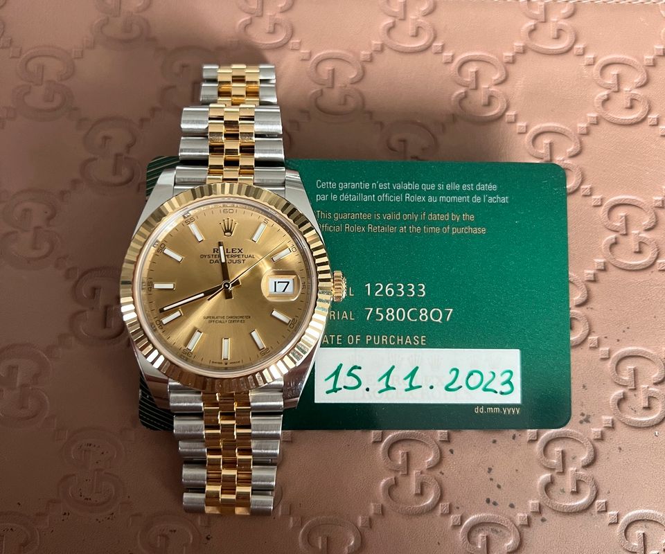 Rolex DateJust 41mm Stahl/Gold 126333 11/2023 in Fürth