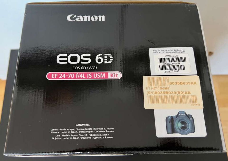 Canon EOS 6D EF 24-70 f/4L IS USM Kit NEU in Zudar