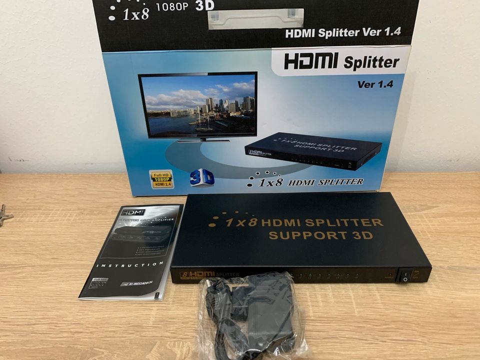 HDMI SPLITTER 1 x 8 Ver 1.4 NEU&OVP in Lauchringen