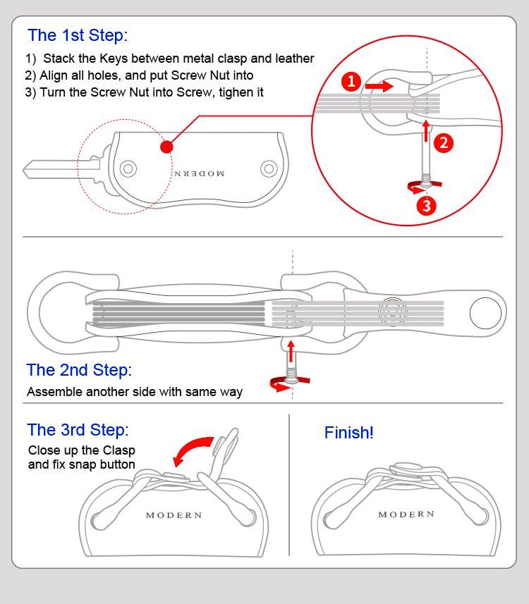 Key Organizer Schlüsselhalter von Modern Design aus Echtleder in Buttenheim