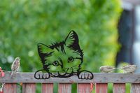 Garten Deko " Katze " schwarz Pulverbeschichtet Hamburg - Bergedorf Vorschau