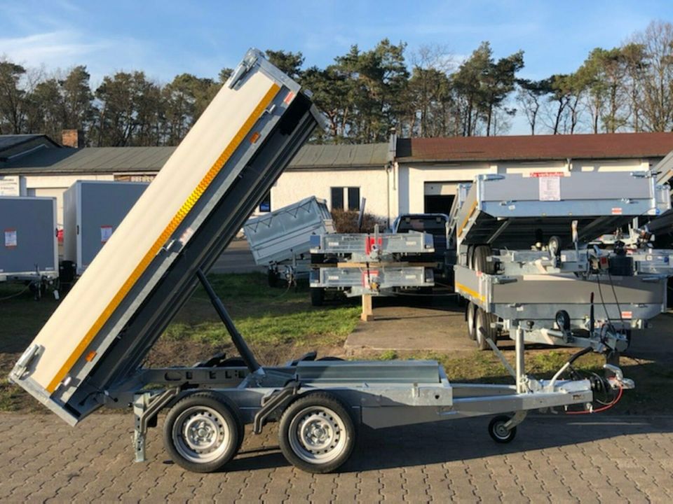 ⭐ Anhänger Eduard e-Kipper 2700kg 256x150x30cm Rampen NEU 63 in Schöneiche bei Berlin