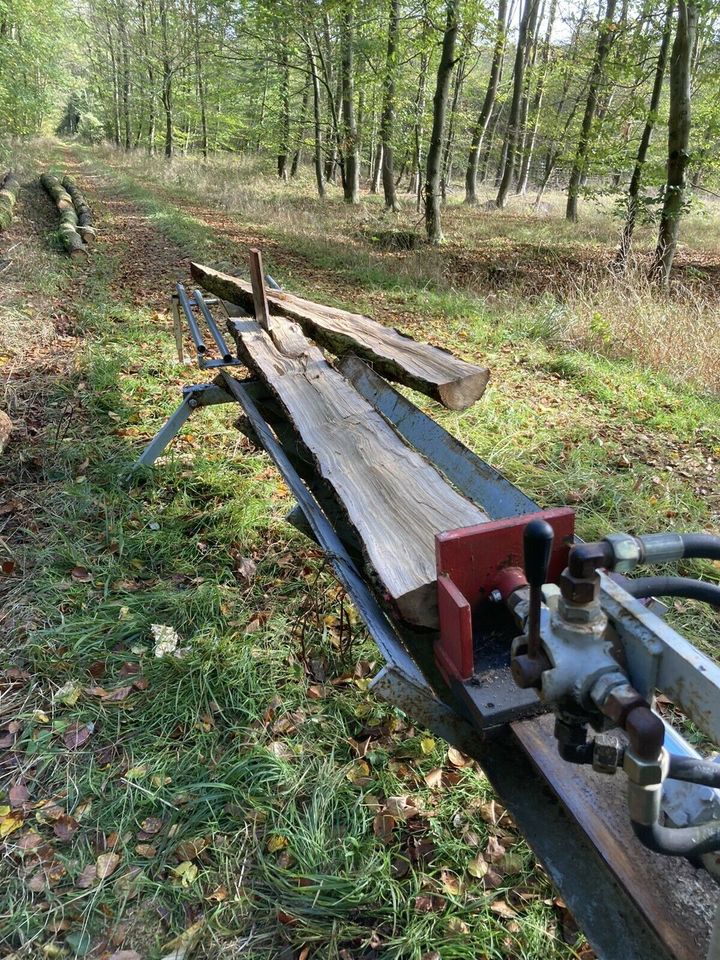 Holzspalter Weidepfähle Mbtrac Deutz Holz fendt Wald in Peine