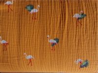 Musselin Gaze mit Flamingos gelb 200x135cm Bayern - Freilassing Vorschau