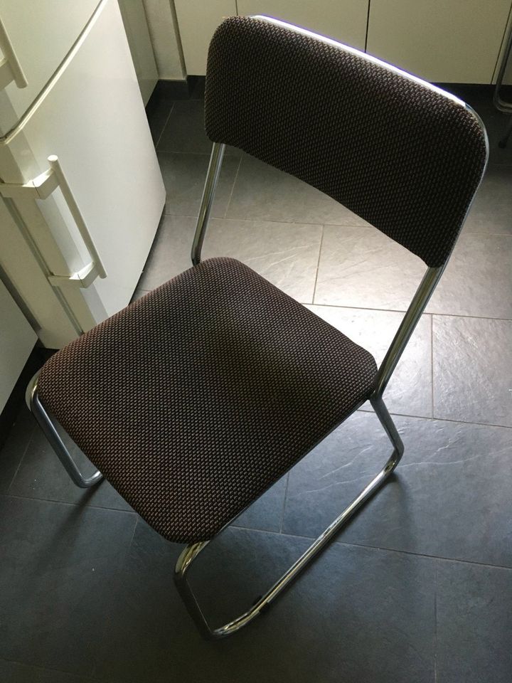 60er Jahre Stahlrohr Stuhl Gepolstert Vintage mid Century in Hannover