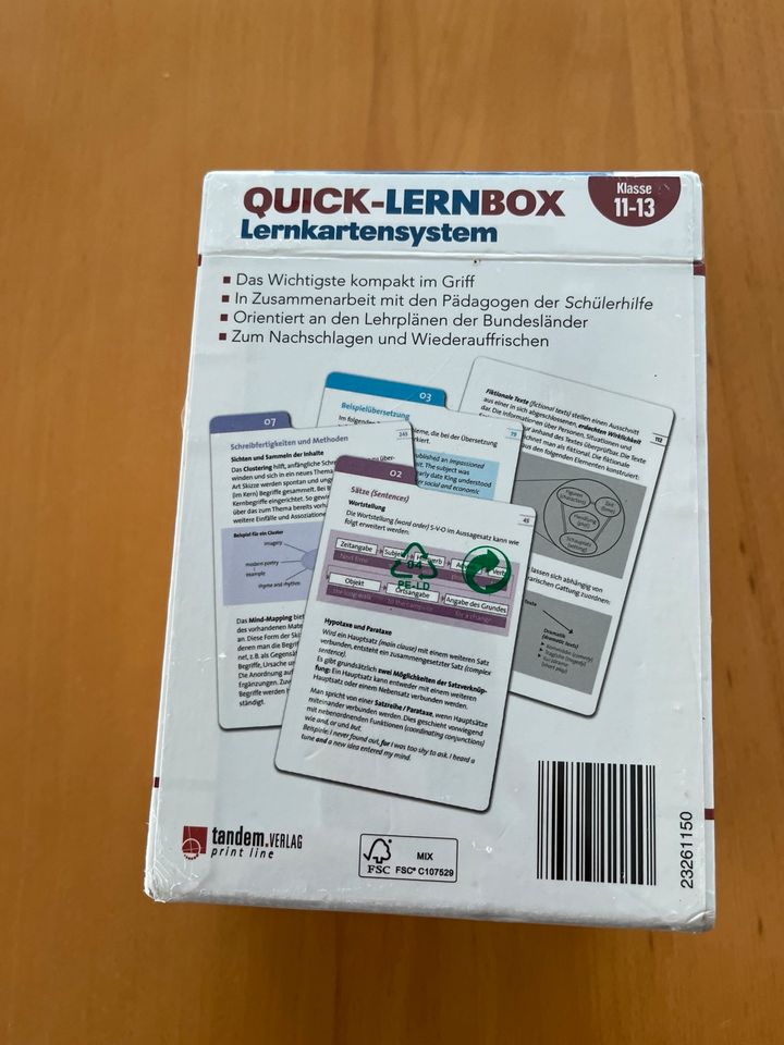 Englisch Quick-Lernbox Klasse 11-13 Schülerhilfe - NEU! in Bietigheim-Bissingen