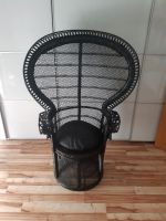 Pfauenthron Sessel Stuhl antik schwarz Boho vintage Rattan Bayern - Weilheim Vorschau