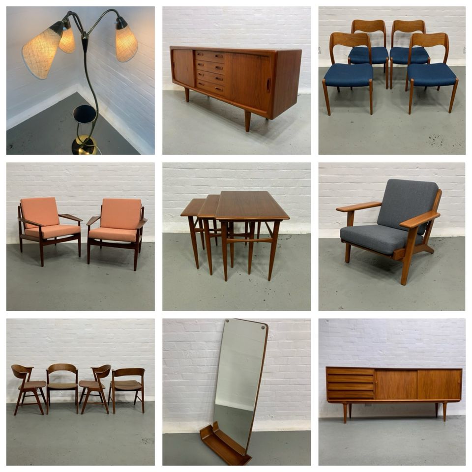 ◤ ANKAUF ✔️ Teak Sideboard Kommode Sessel Esstisch Stühle Teakholz mid Century danish Design Schrank anrichte 50er 60er 70er Retro Vintage Möbel Lampen Haushaltsauflösung Räumung Nachlass in Berlin