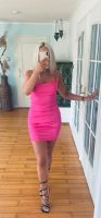 Satin Kleid Sommer Party Neon pink Hessen - Lauterbach (Hessen) Vorschau