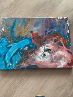 Acryl Bild pouring Delfin herz Kraftbild Nordrhein-Westfalen - Hellenthal Vorschau