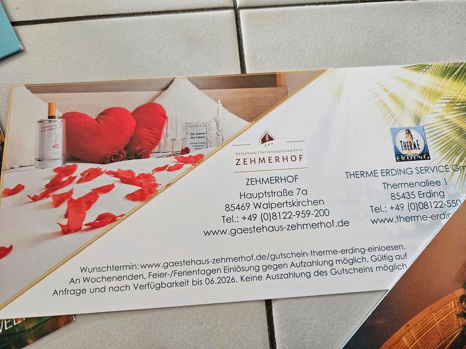 Therme Erding+Übernachtung Zehmerhof für 2Personen in Dauchingen