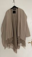 Zara Poncho Cape beige Fransen Jacke Mantel wolle L Köln - Ehrenfeld Vorschau