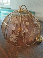 Schöne alte Lampe mit Blumenmuster – Braunes Glas, Metallrahmen Thüringen - Berka/Werra Vorschau