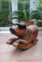 Figur, Schwein aus massivem Holz,  Schaukelschwein Niedersachsen - Himmelpforten Vorschau